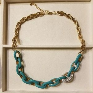 Turquoise /Gold link necklace